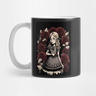 Alice in Wonderland: Dark Gothic Punk E-Girl Style Mug